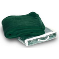 Micro Plush Coral Fleece Blanket --50X60 Forest Green (Embroidered) ***FREE RUSH***